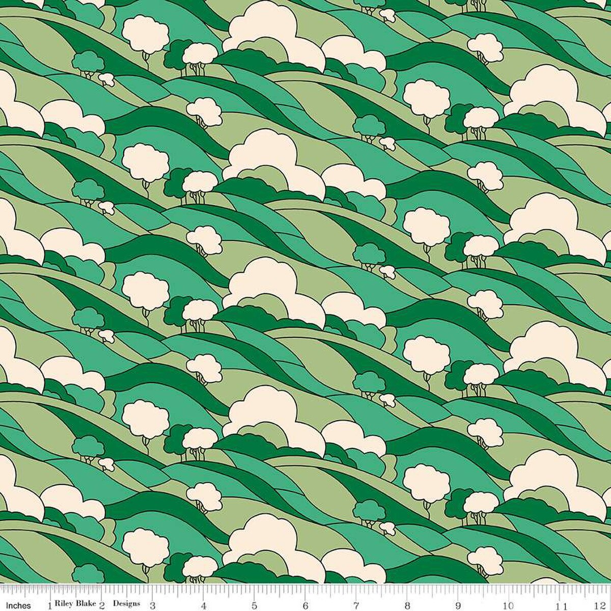 Liberty Fabrics - Woodland Walk Hillside Adventure Hillside B - Cotton