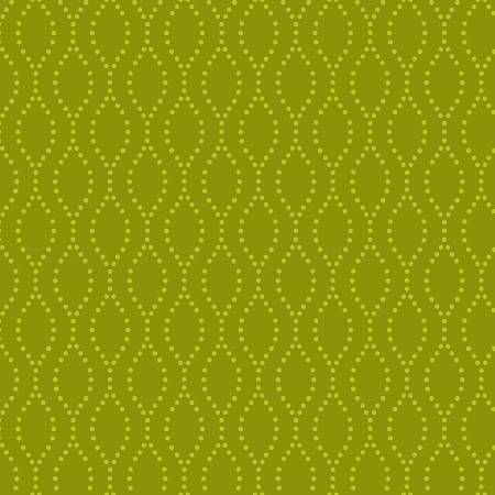 Benartex Dot Fabric - Sew Bloom By Cherry Guidry Collection - Lime Ogee Dot - #13089B-42 - Cotton Fabric