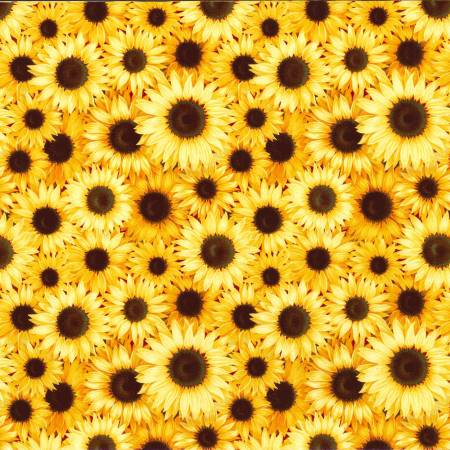 Fabric Traditions Sunflower Fabric - Modern Farmhouse - #16890-Y - Studio Cottons by Fabric Traditions - Flower