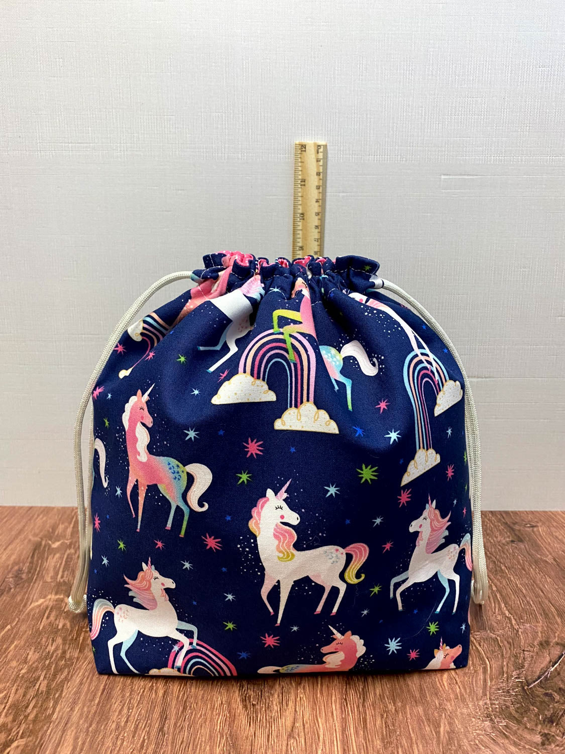 Horse Project Bag - Drawstring Bag – Crochet Bag - Knitting Bag - Cross Stitch Bag - Craft Bag - Bingo Bag