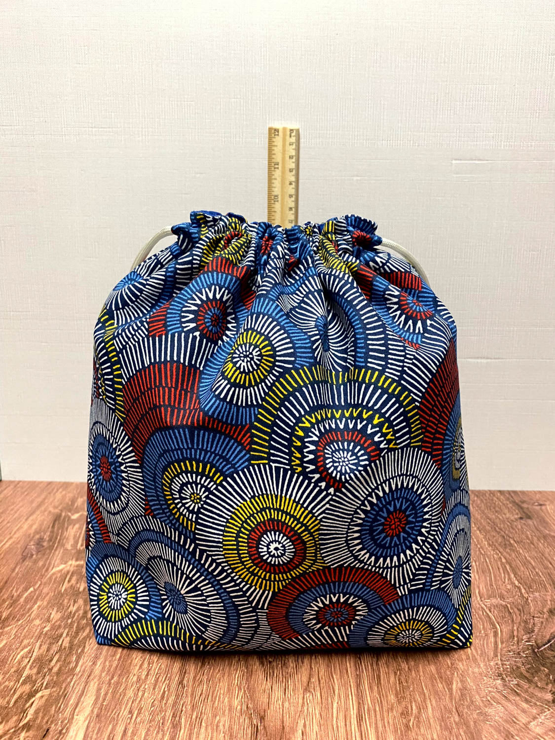 Circle Project Bag - Handmade - Drawstring Bag – Crochet Bag - Cross Stitch Bag - Toy Sack - Bingo Bag