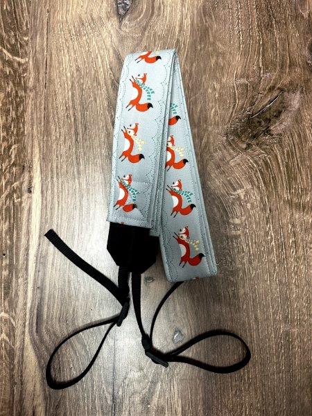 Fox Adjustable Handmade Fabric Camera Strap - DSLR Strap - Photography Accessories - Woodland - Animal