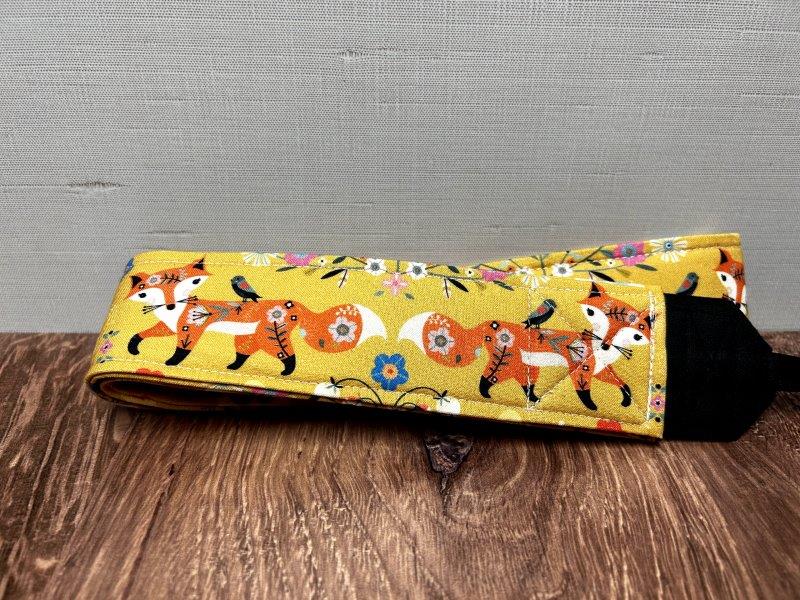 Fox Adjustable Handmade Fabric Camera Strap - DSLR Strap - Photography Accessories - Woodland - Animal - Floral