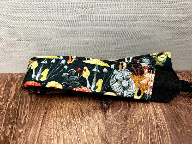 Mushroom Adjustable Handmade Fabric Camera Strap - DSLR Strap - Photography Accessories - Floral - Artistic - Gift