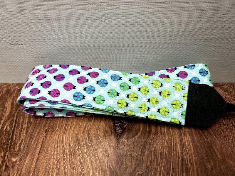 Ladybug Adjustable Handmade Fabric Camera Strap - DSLR Strap - Photography Accessories - Gift