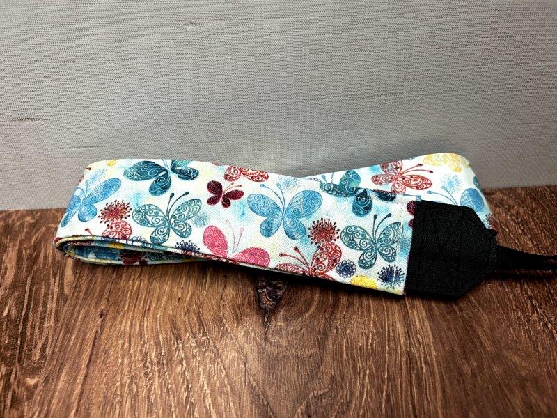 Butterfly Adjustable Handmade Fabric Camera Strap - DSLR Strap - Photography Accessories - Gift