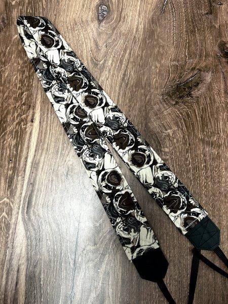 Pug Adjustable Handmade Fabric Camera Strap - DSLR Strap - Photography Accessories - Dog - Gift