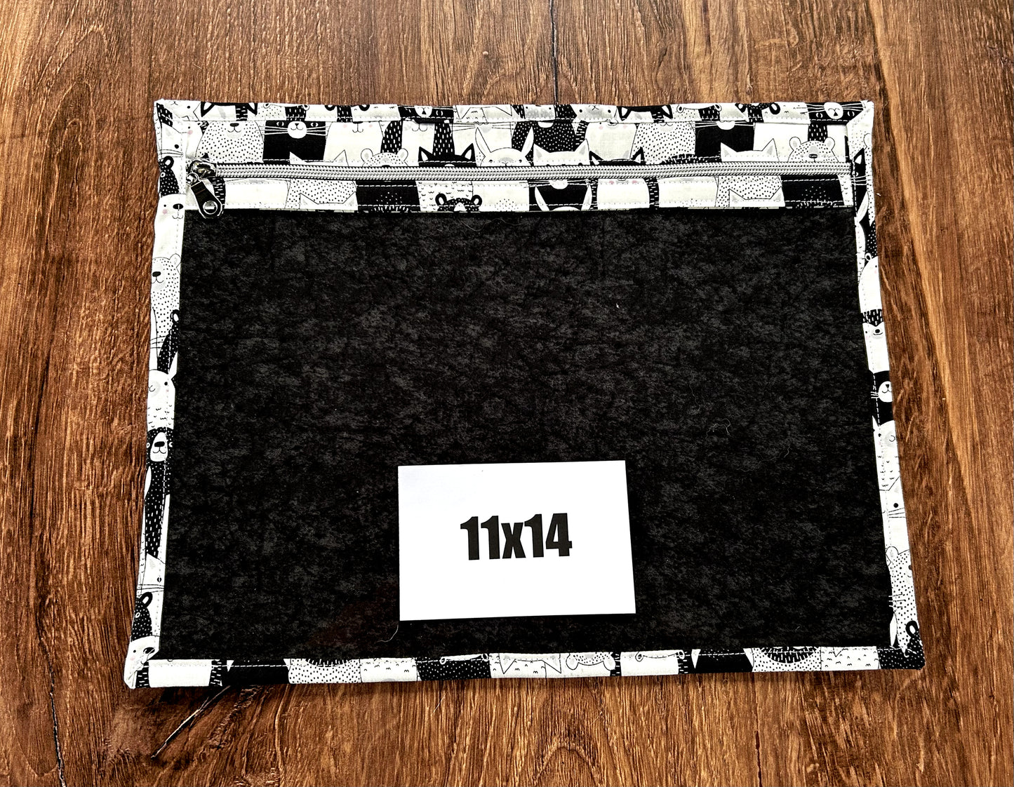 Vinyl Cross Stitch Project Bag - Embroidery bag - Project Bag - Knitting & Crochet Bag - Storage - Organizer - Notions - Woodland - Bear