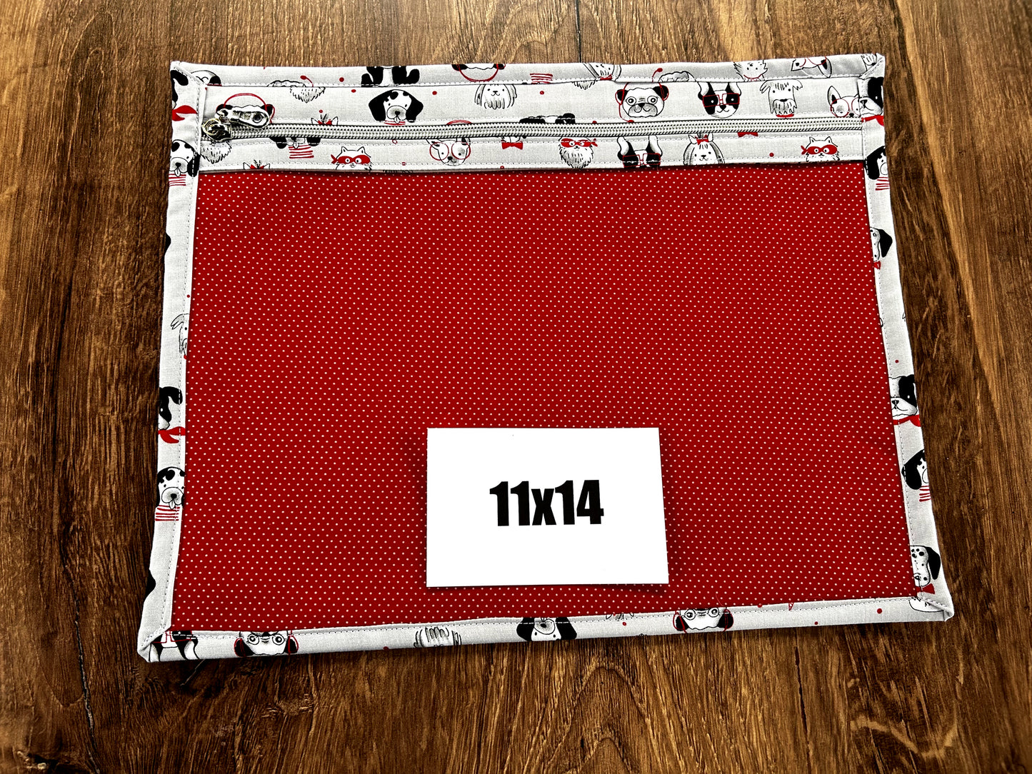 Vinyl Cross Stitch Project Bag - Embroidery bag - Project Bag - Knitting & Crochet Bag - Storage - Organizer - Notions - Dog Project Bag