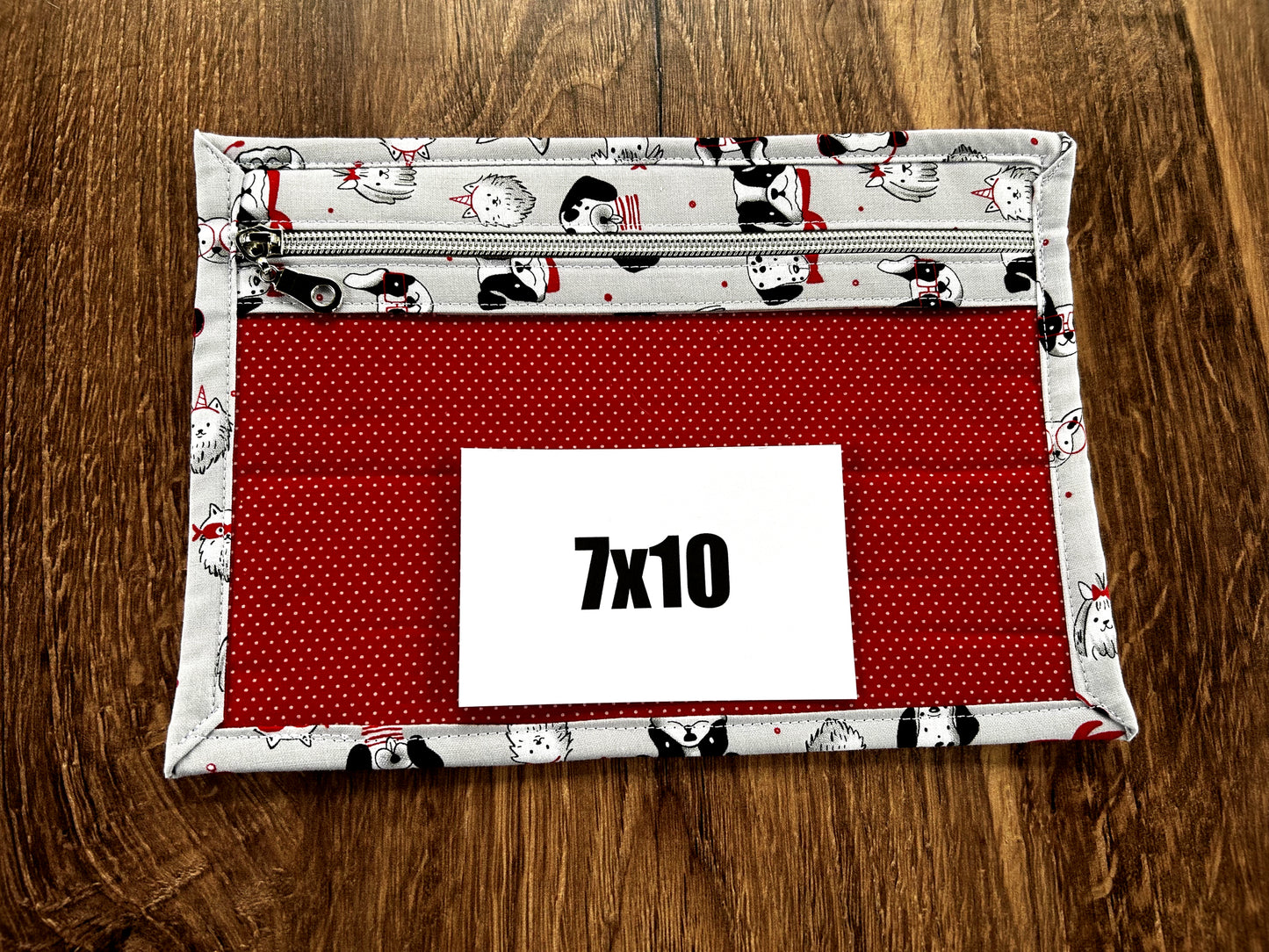 Vinyl Cross Stitch Project Bag - Embroidery bag - Project Bag - Knitting & Crochet Bag - Storage - Organizer - Notions - Dog Project Bag