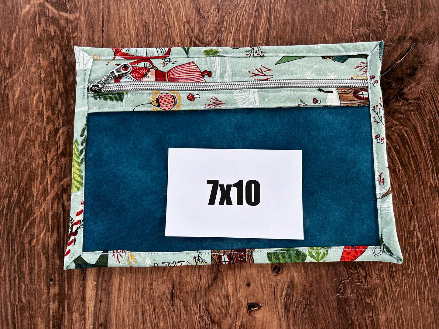 Vinyl Cross Stitch Project Bag - Embroidery bag - Project Bag - Knitting & Crochet Bag - Organizer - Enchanted Forest Project Bag - Notions