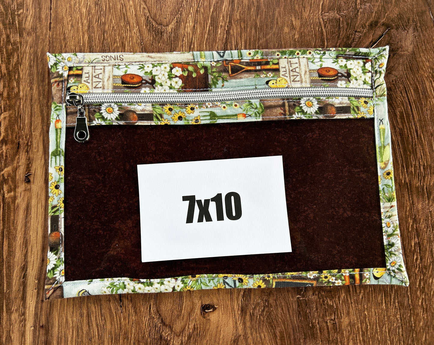 Vinyl Cross Stitch Project Bag - Embroidery bag - Project Bag - Knitting & Crochet Bag - Storage - Organizer - Garden Project Bag - Notions