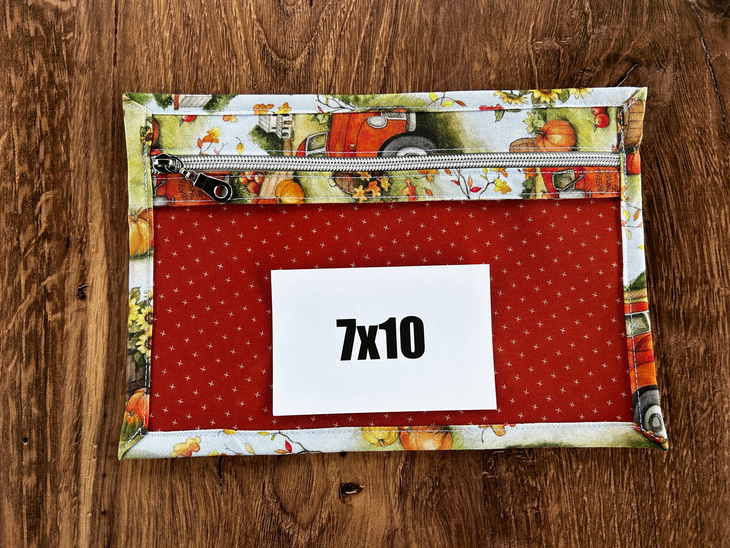 Vinyl Cross Stitch Project Bag - Embroidery bag - Project Bag - Knitting & Crochet Bag - Storage - Organizer - Autumn Project Bag - Notions