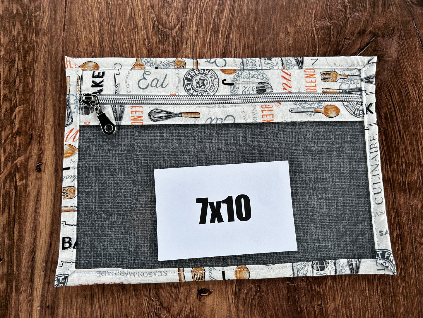 Vinyl Cross Stitch Project Bag - Embroidery bag - Project Bag - Knitting & Crochet Bag - Storage - Organizer - Notions - Baking Project Bag - BAKE