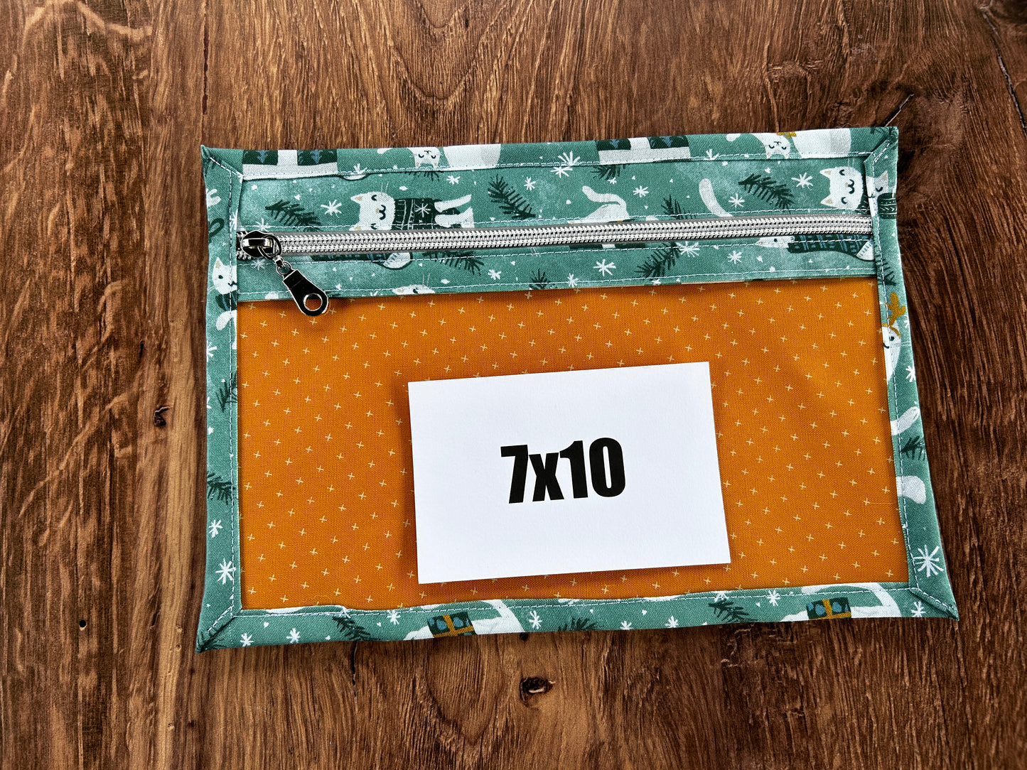 Vinyl Cross Stitch Project Bag - Embroidery bag - Project Bag - Knitting & Crochet Bag - Storage - Organizer - Cat Project Bag - Notions