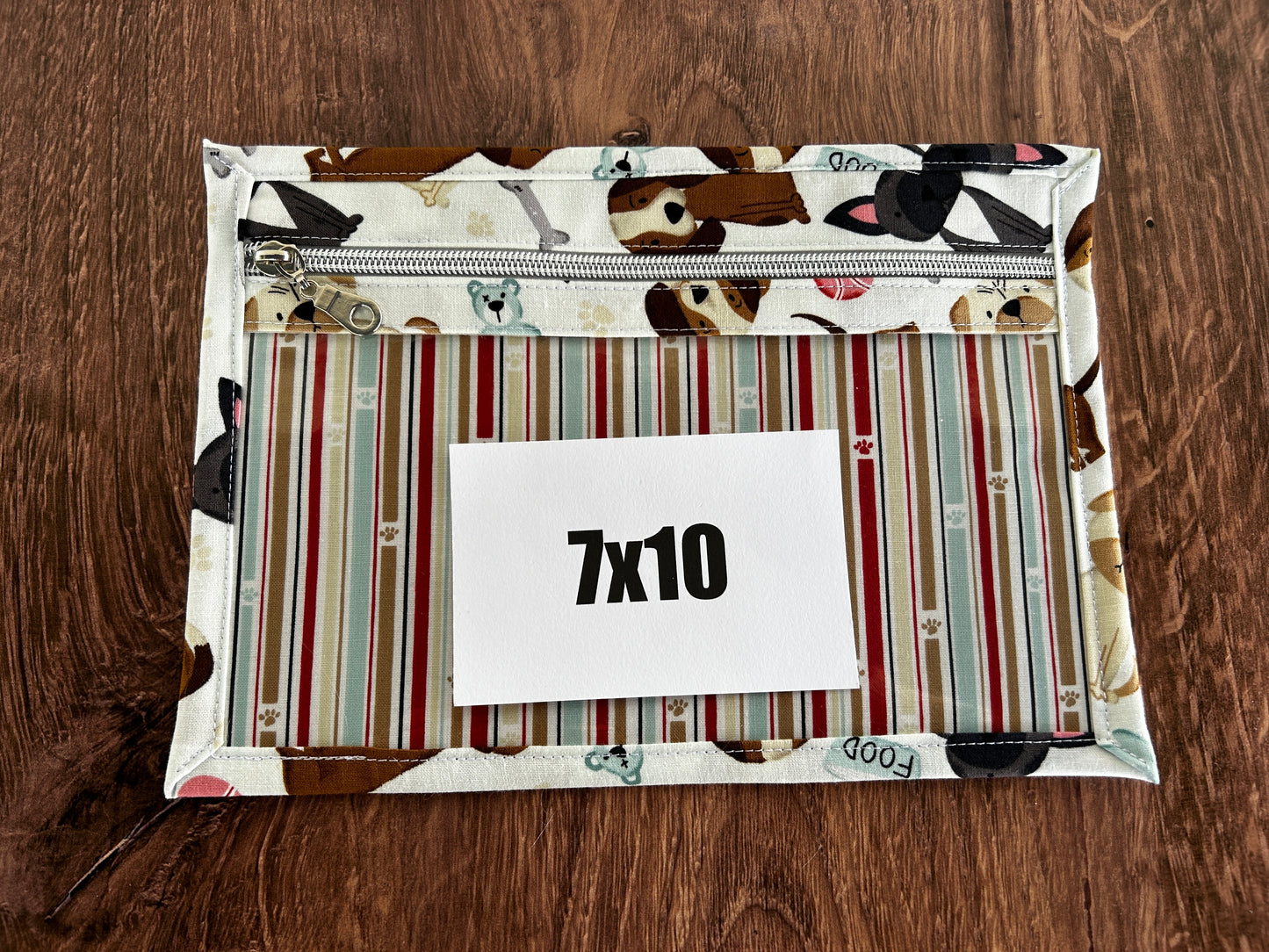 Vinyl Cross Stitch Project Bag - Embroidery bag - Project Bag - Knitting & Crochet Bag - Storage - Organizer - Dog Project Bag - Notions