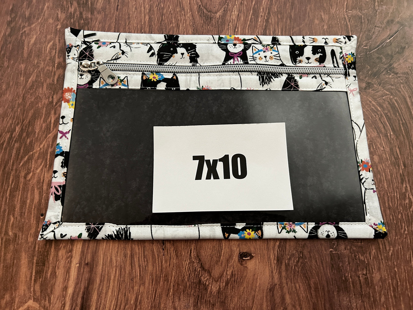 Vinyl Cross Stitch Project Bag - Embroidery bag - Project Bag - Knitting & Crochet Bag - Storage - Organizer - Cat Project Bag - Notions