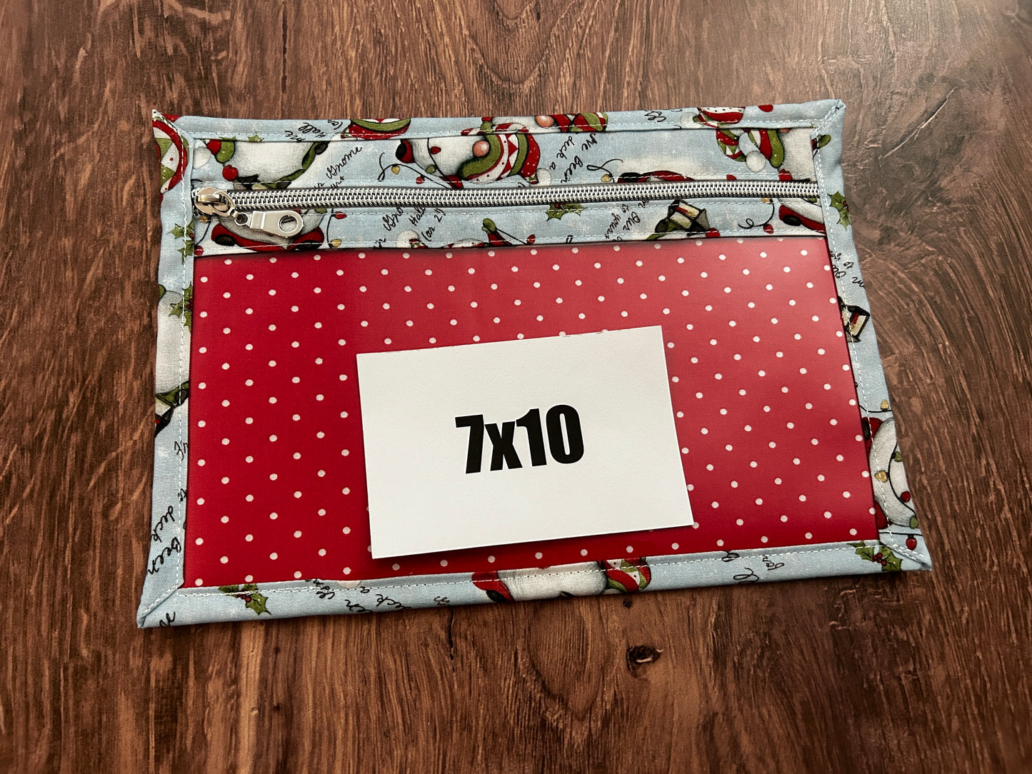 Vinyl Cross Stitch Project Bag - Embroidery bag - Project Bag - Knitting & Crochet Bag - Storage - Organizer - Gnome Project Bag - Notions