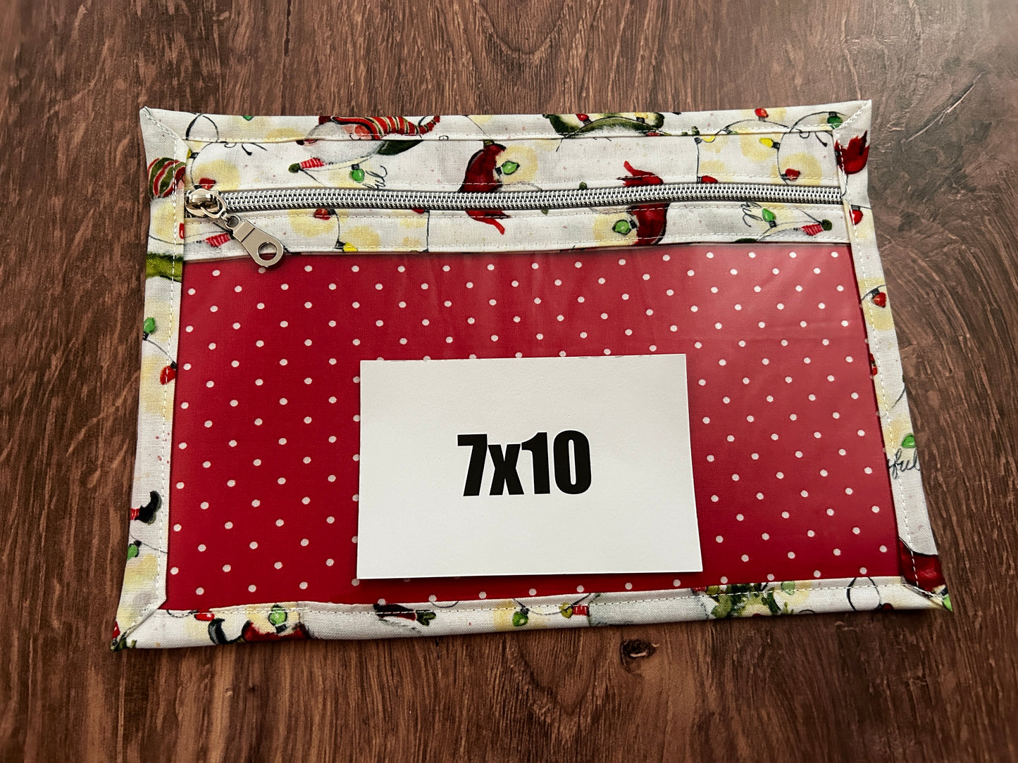 Vinyl Cross Stitch Project Bag - Embroidery bag - Project Bag - Knitting & Crochet Bag - Storage - Organizer - Gnome Project Bag - Notions