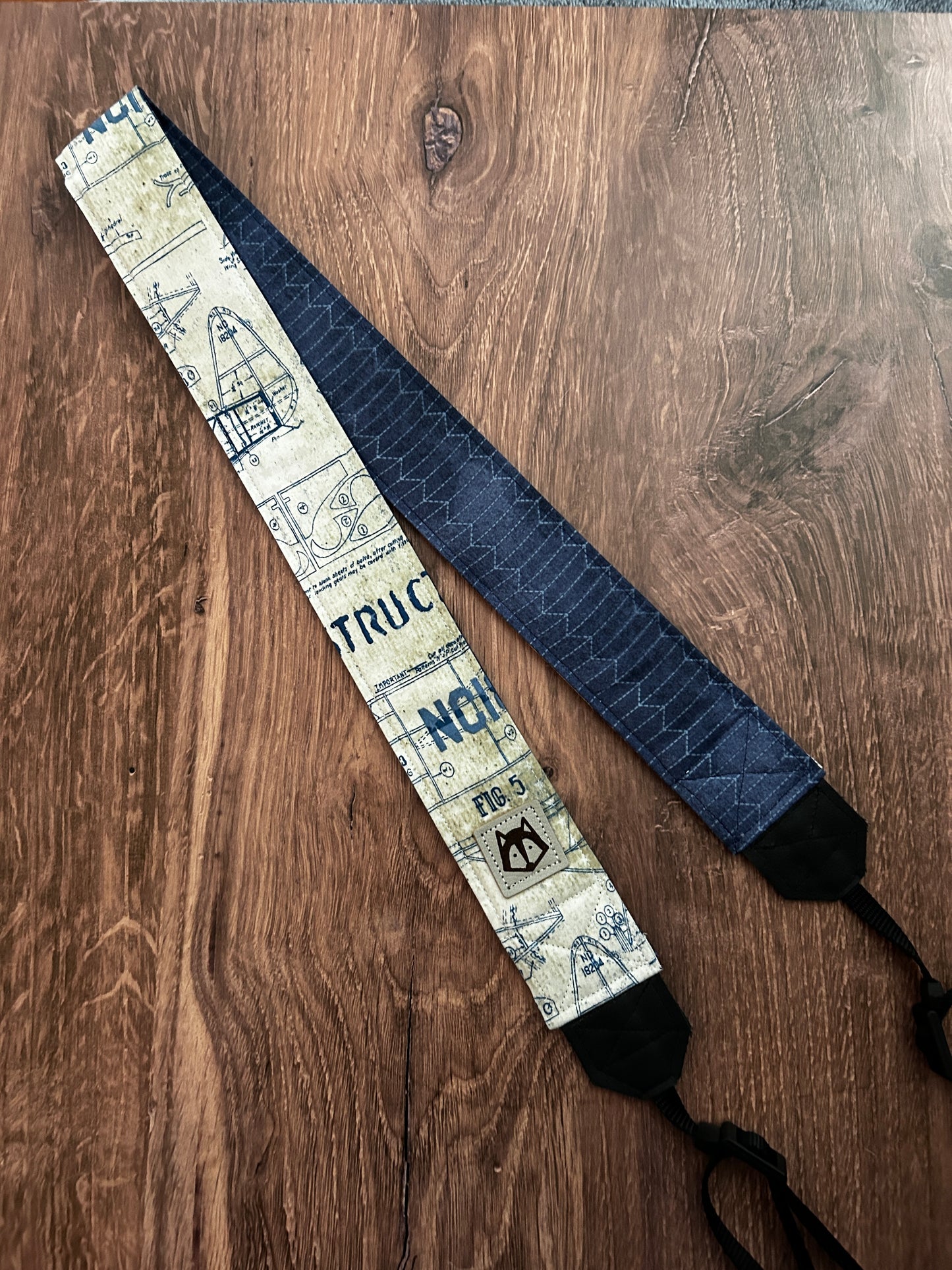 Airplane Adjustable Handmade Fabric Camera Strap - DSLR Strap - Photography Accessories - Gift