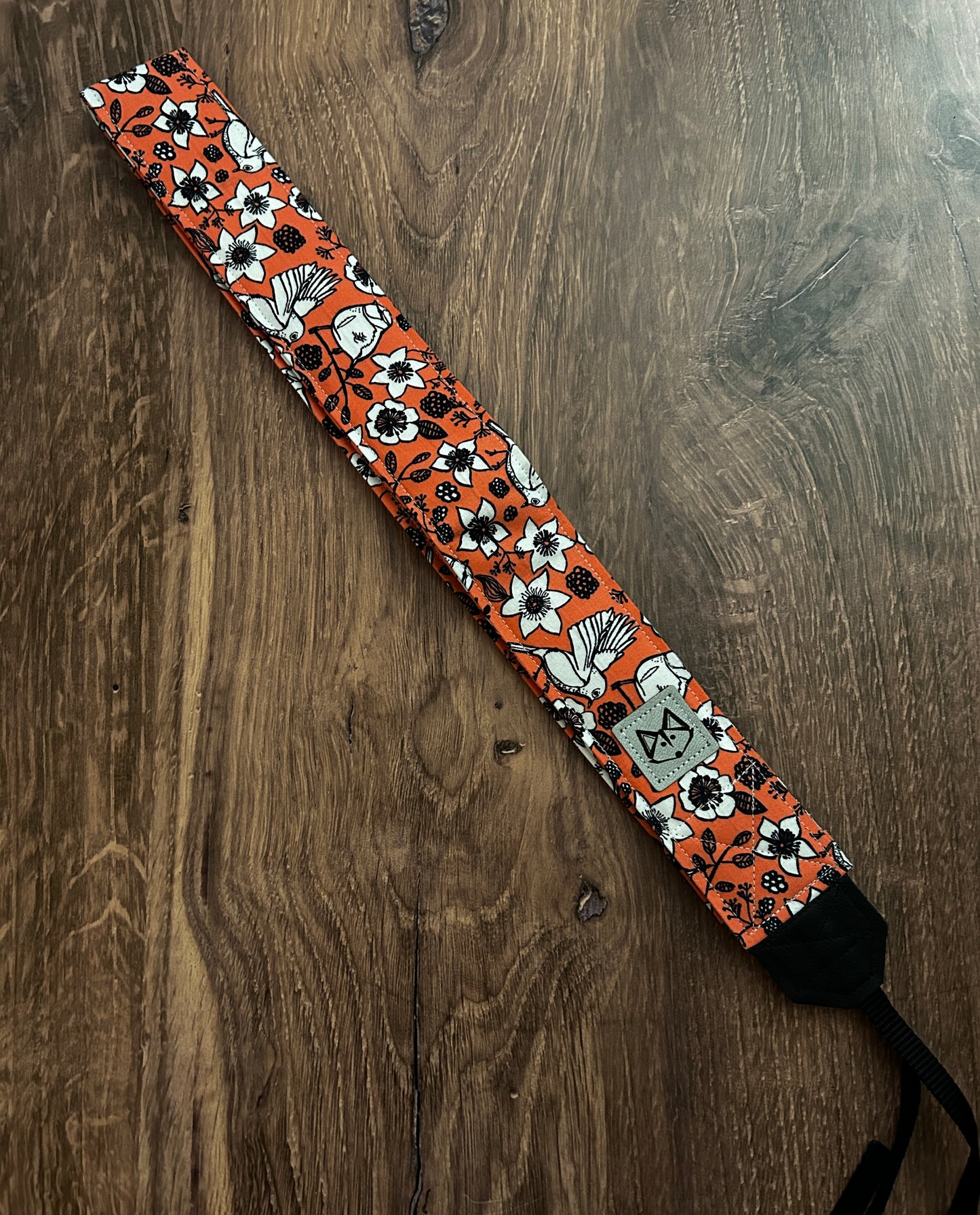 Flower Adjustable Handmade Fabric Camera Strap - DSLR Strap - Photography Accessories - Floral - Gift