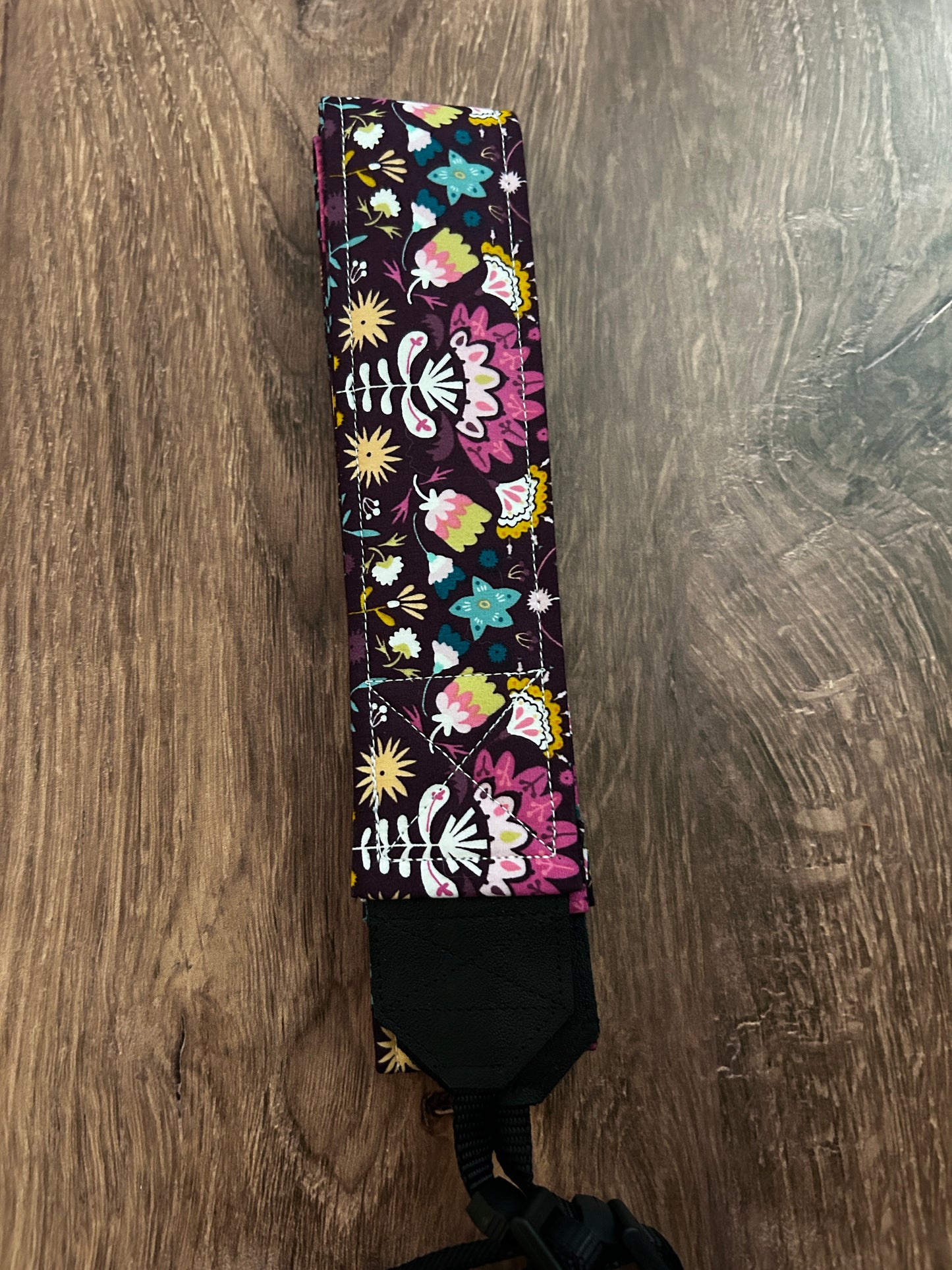 Flower Adjustable Handmade Fabric Camera Strap - DSLR Strap - Photography Accessories - Floral - Gift
