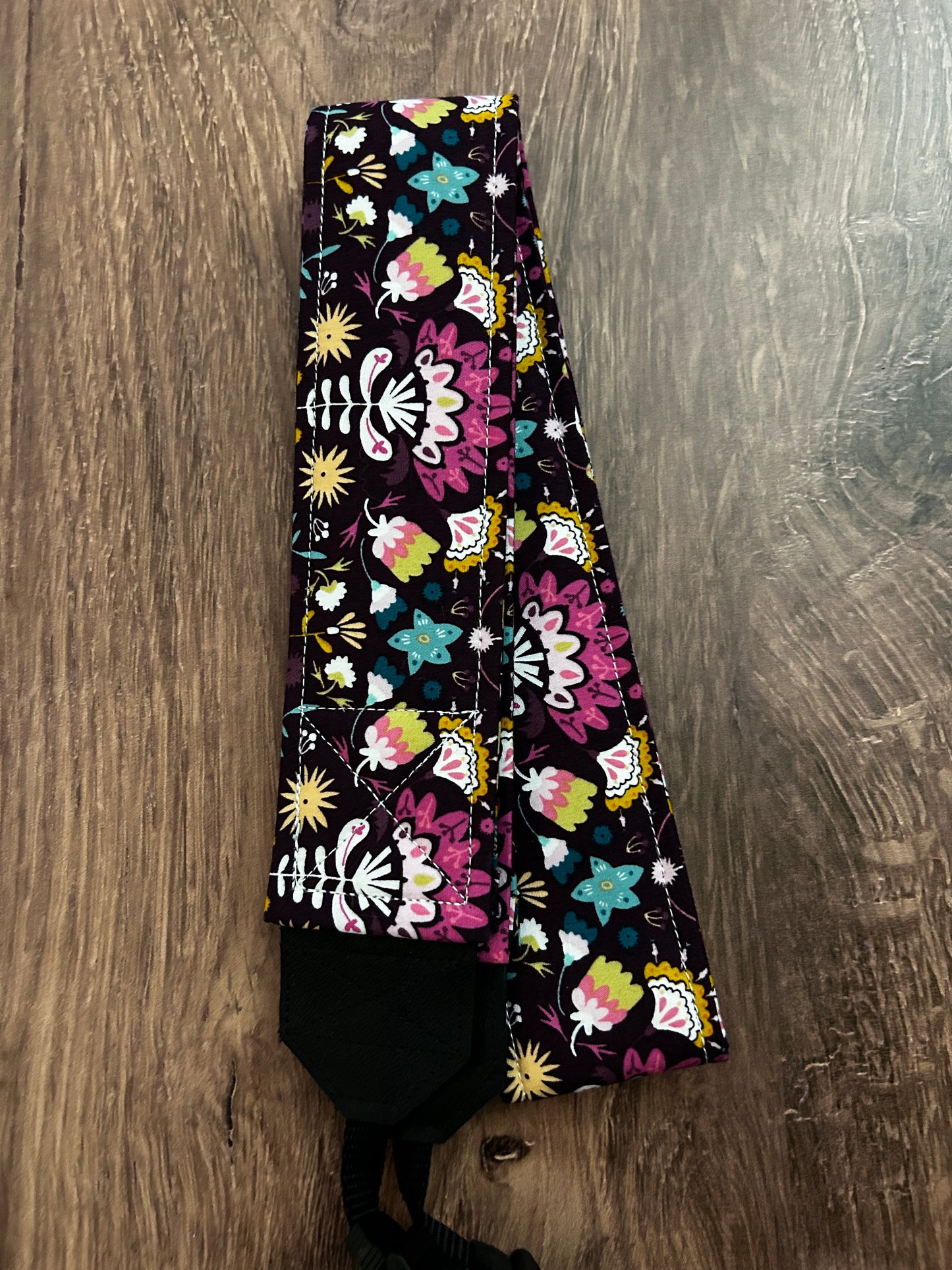 Flower Adjustable Handmade Fabric Camera Strap - DSLR Strap - Photography Accessories - Floral - Gift