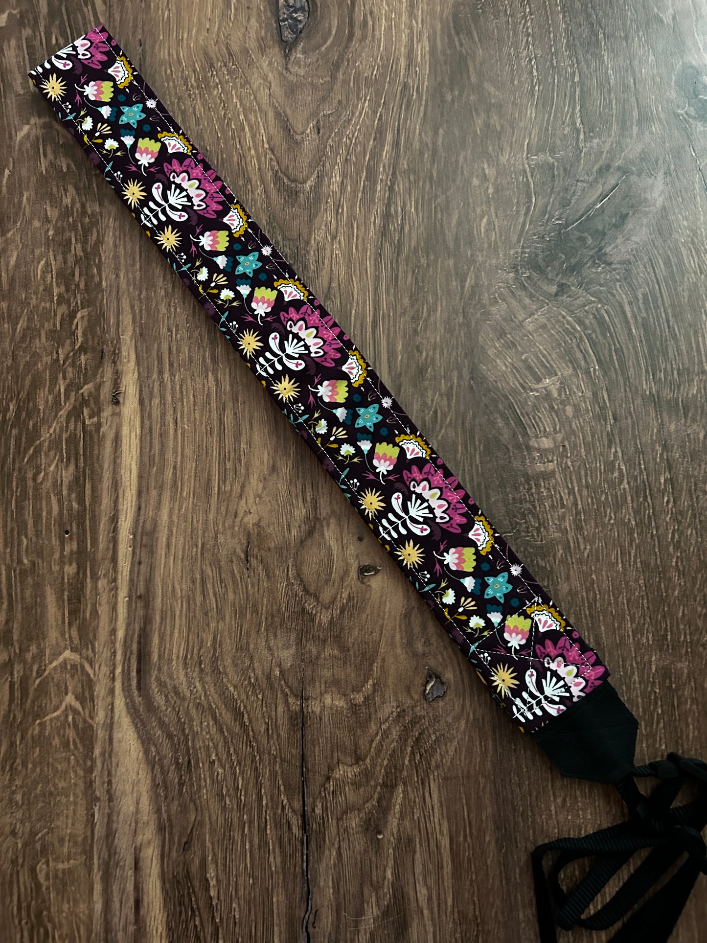 Flower Adjustable Handmade Fabric Camera Strap - DSLR Strap - Photography Accessories - Floral - Gift