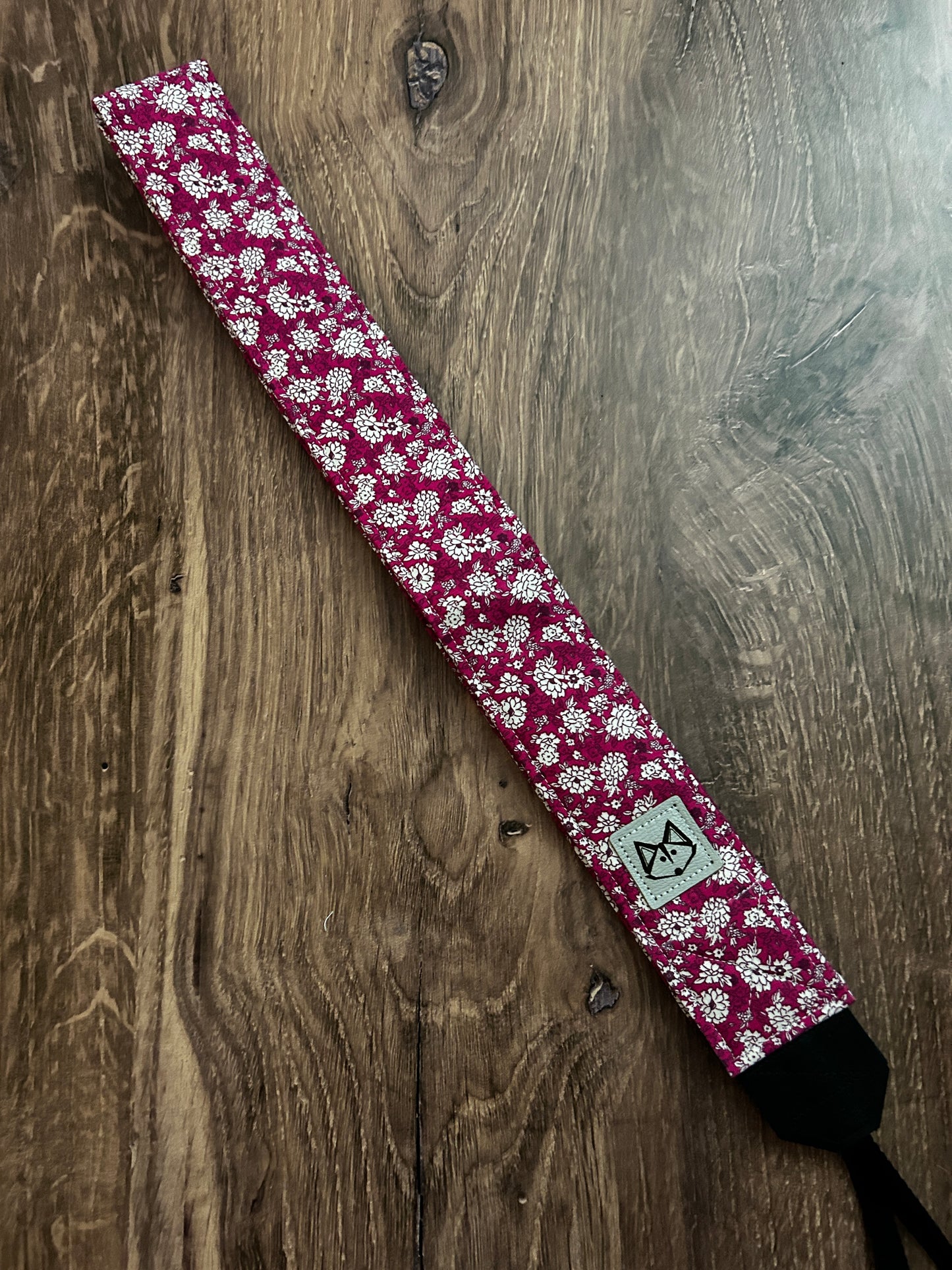 Flower Adjustable Handmade Fabric Camera Strap - DSLR Strap - Photography Accessories - Floral - Gift