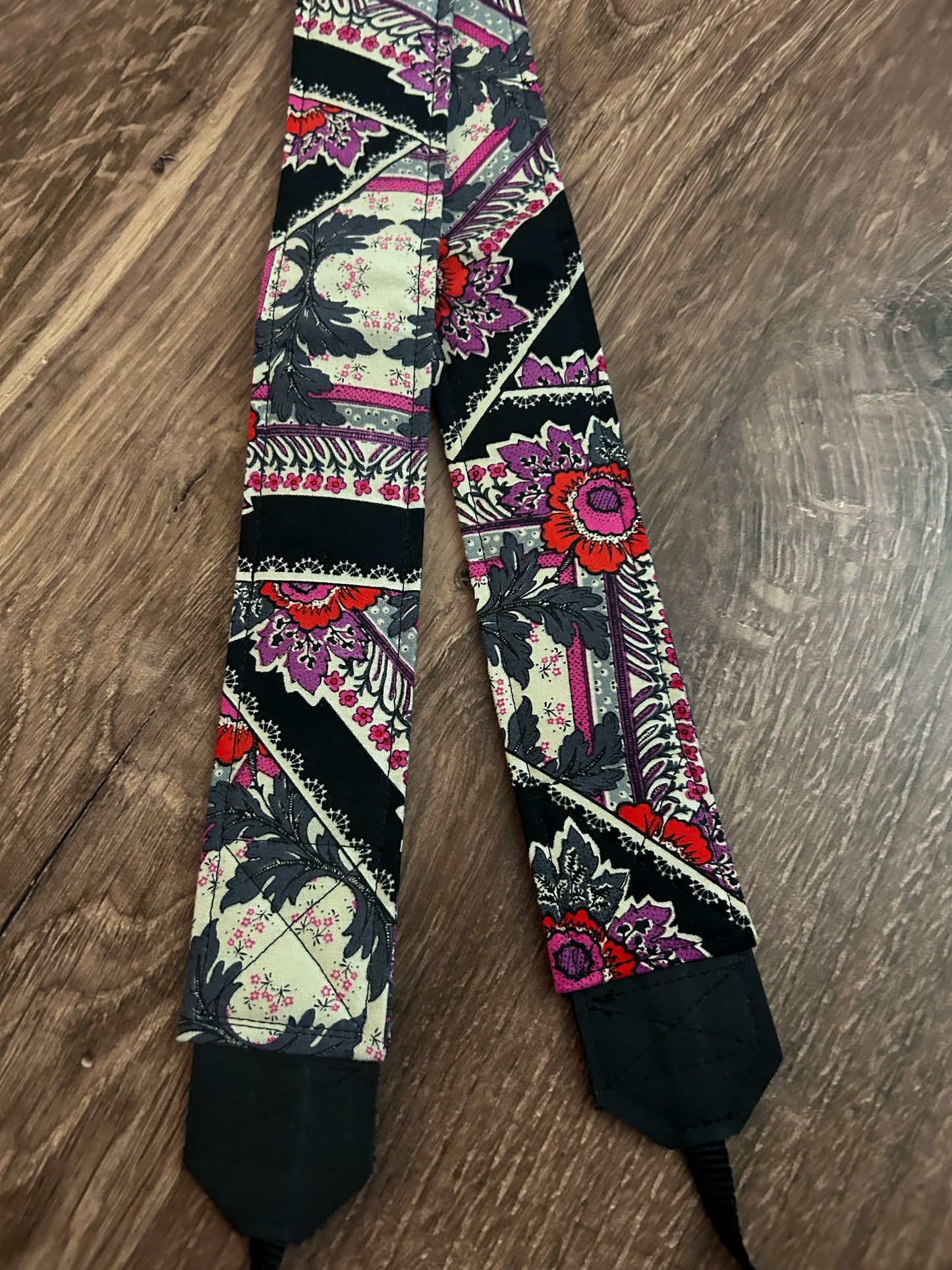 Floral Adjustable Handmade Fabric Camera Strap - DSLR Strap - Photography Accessories - Flower - Gift