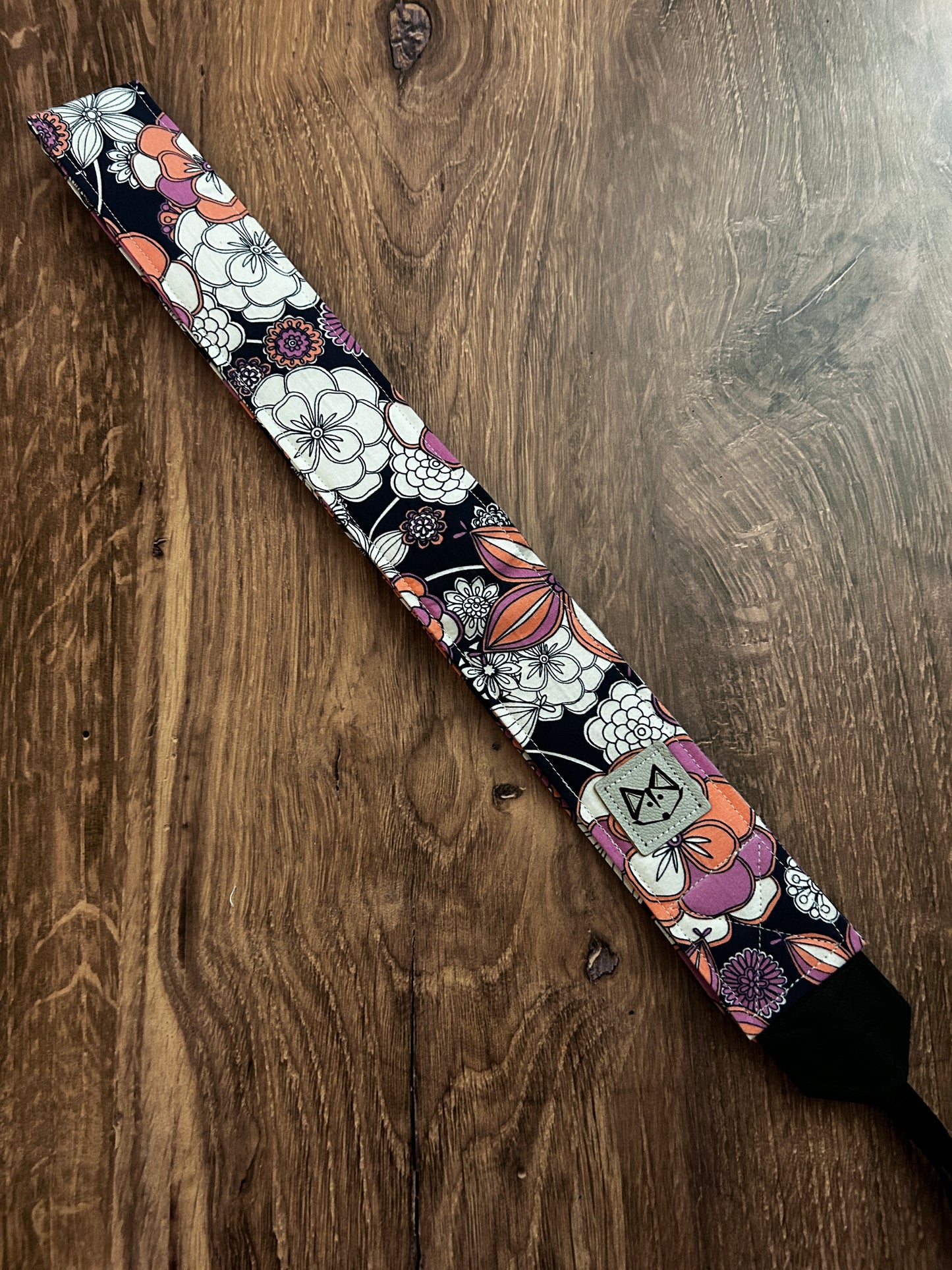 Flower Adjustable Handmade Fabric Camera Strap - DSLR Strap - Photography Accessories - Floral - Gift