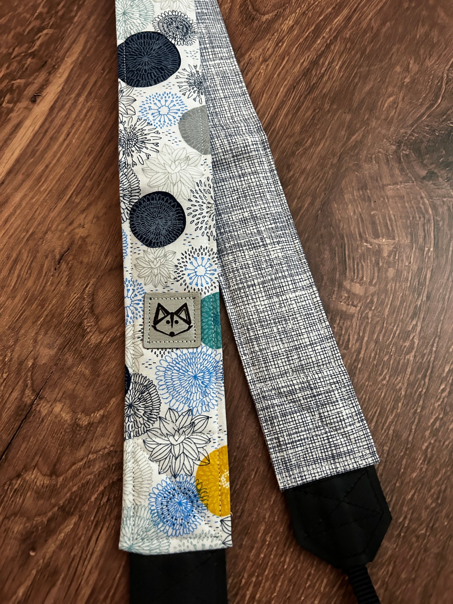 Flower Adjustable Handmade Fabric Camera Strap - DSLR Strap - Photography Accessories - Floral - Gift