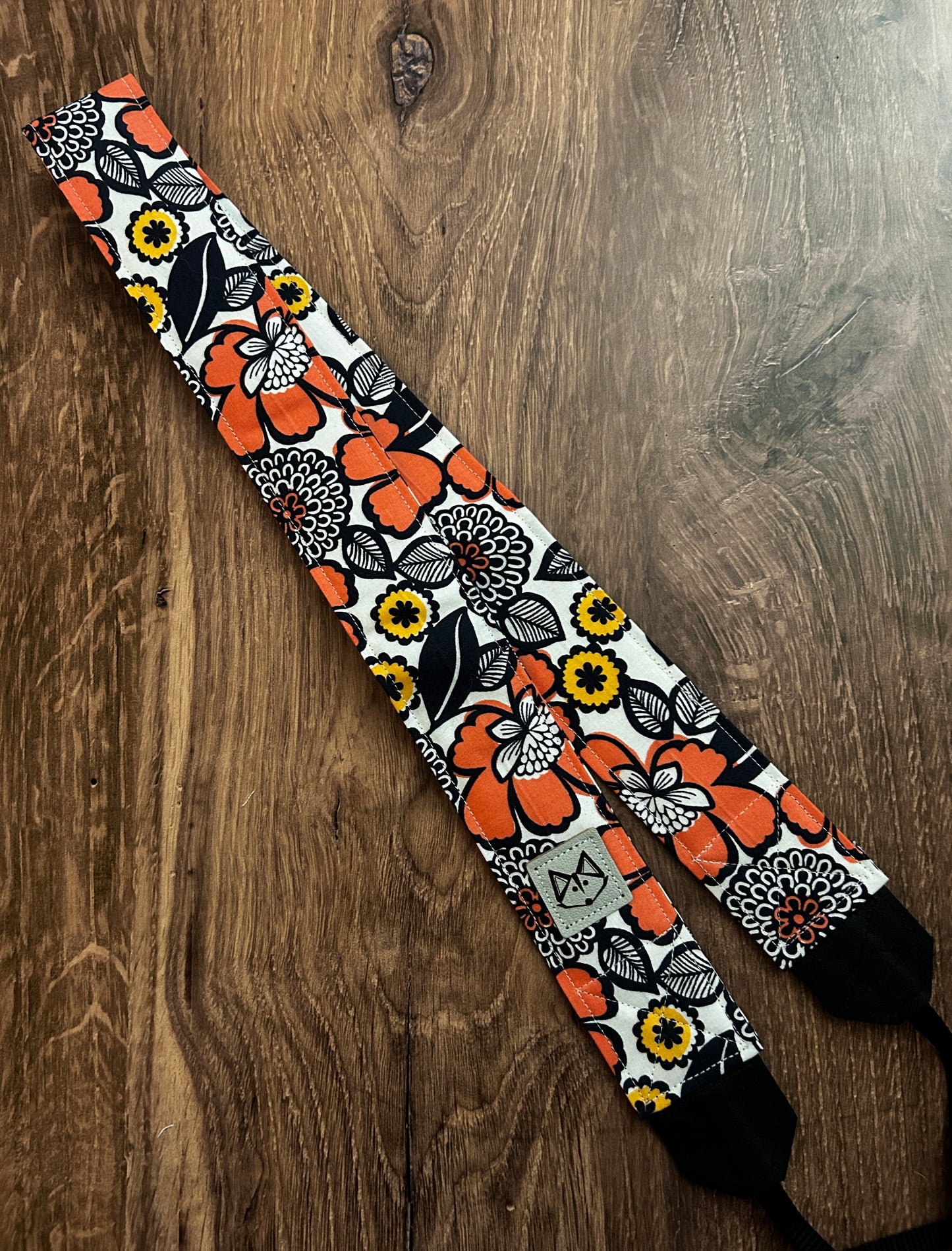 Flower Adjustable Handmade Fabric Camera Strap - DSLR Strap - Photography Accessories - Floral - Gift