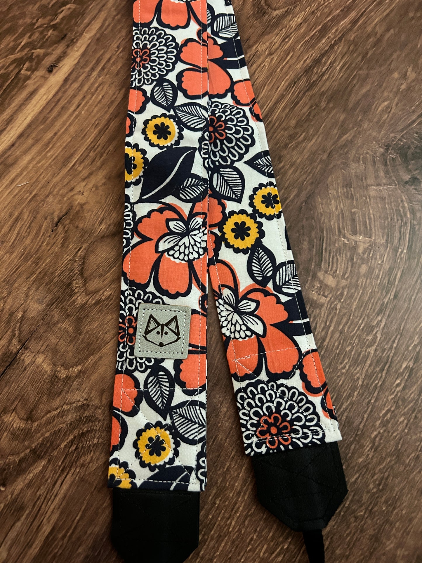 Flower Adjustable Handmade Fabric Camera Strap - DSLR Strap - Photography Accessories - Floral - Gift