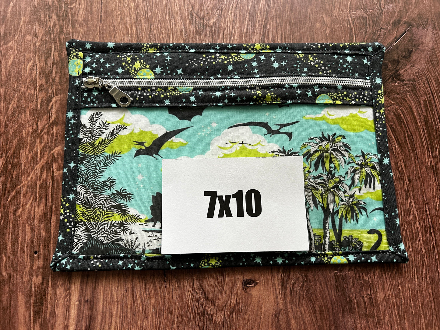 Vinyl Cross Stitch Project Bag - Embroidery bag - Project Bag - Knitting & Crochet Bag - Storage - Organizer - Notions - Dinosaur - Floral