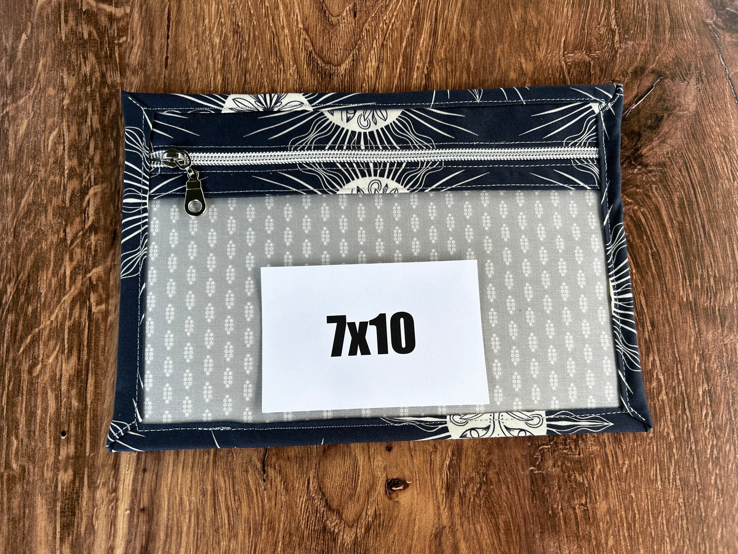 Vinyl Cross Stitch Project Bag - Project Bag - Knitting & Crochet Bag - Storage - Organizer - Celestial Project Bag - Notions