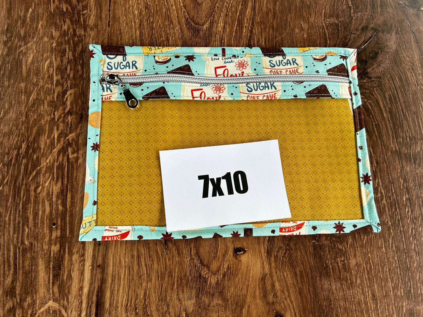 Vinyl Cross Stitch Project Bag - Project Bag - Knitting & Crochet Bag - Storage - Organizer - Cooking Project Bag - Notions