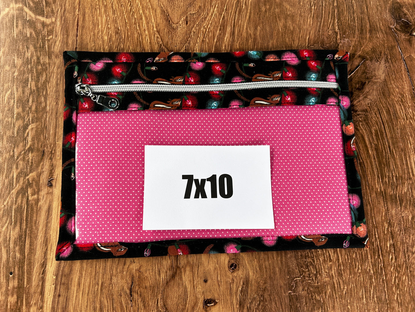 Vinyl Cross Stitch Project Bag - Embroidery bag - Project Bag - Knitting & Crochet Bag - Storage - Organizer - Notions - Chipmunk