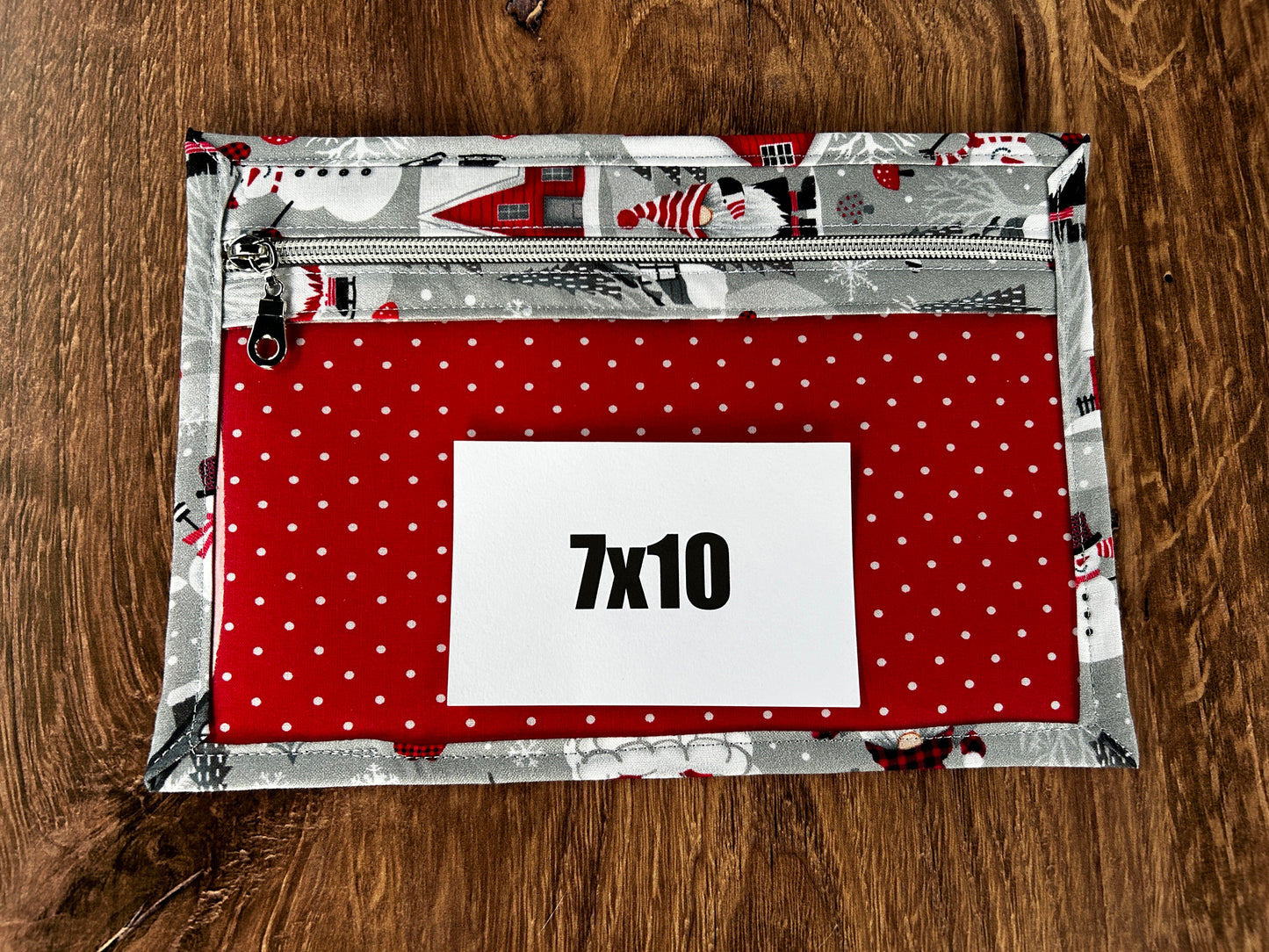 Vinyl Cross Stitch Project Bag - Embroidery bag - Project Bag - Knitting & Crochet Bag - Storage - Organizer - Gnome Project Bag - Notions