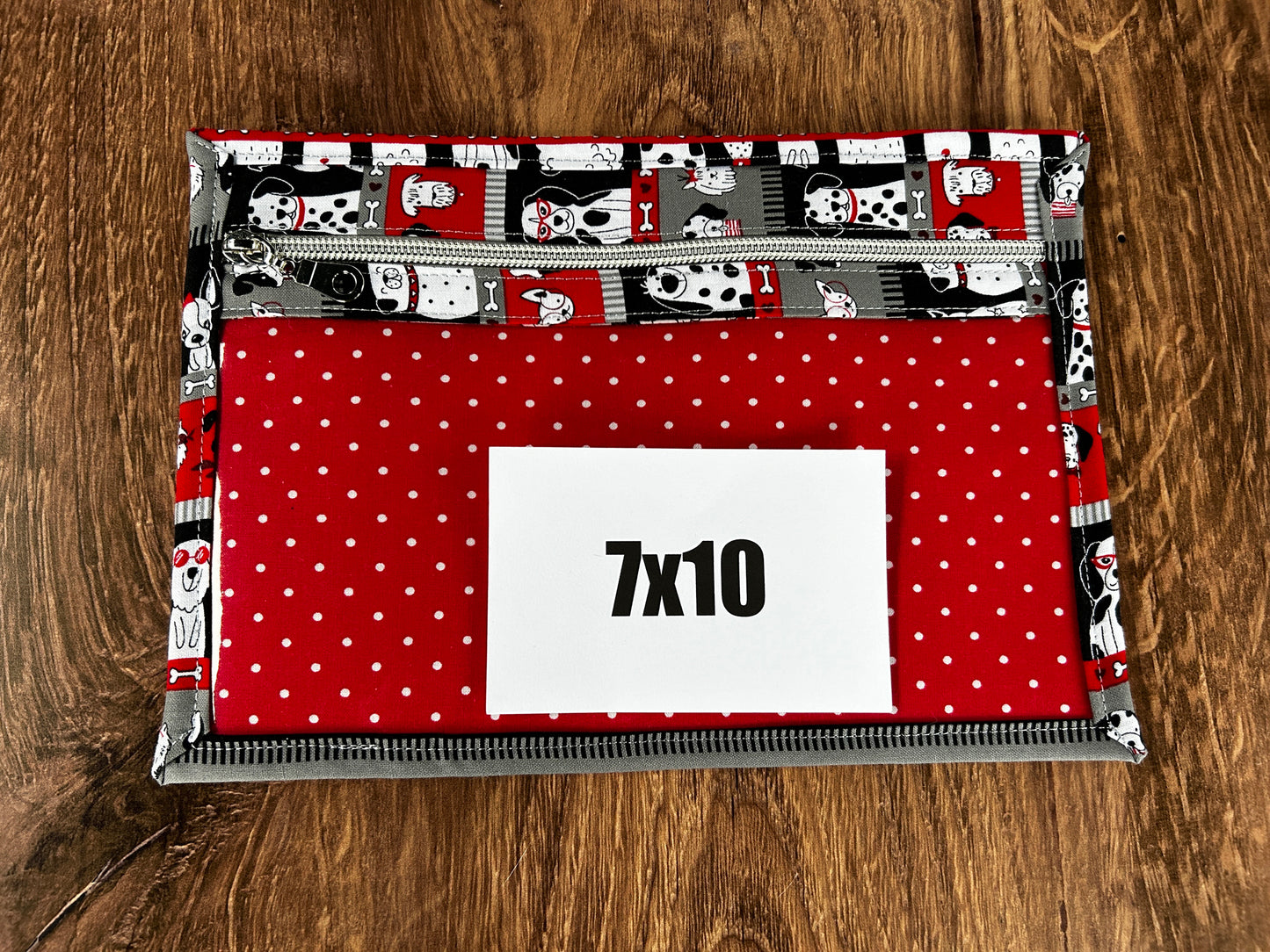 Vinyl Cross Stitch Project Bag - Embroidery bag - Project Bag - Knitting & Crochet Bag - Storage - Organizer - Dog Project Bag - Notions