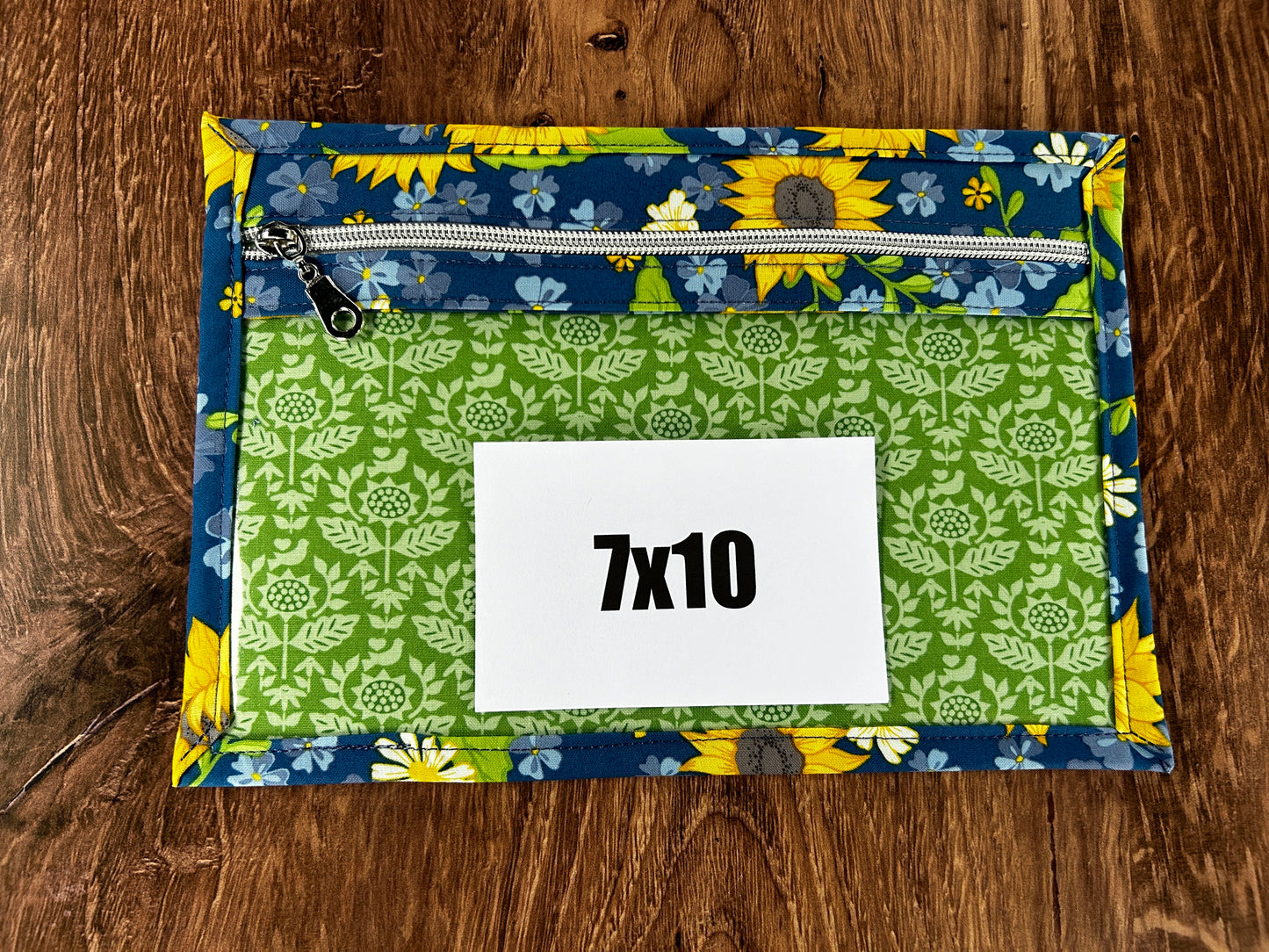 Vinyl Cross Stitch Project Bag - Embroidery bag - Project Bag - Knitting & Crochet Bag - Storage - Organizer - Notions - Flower - Sunflower (Copy)