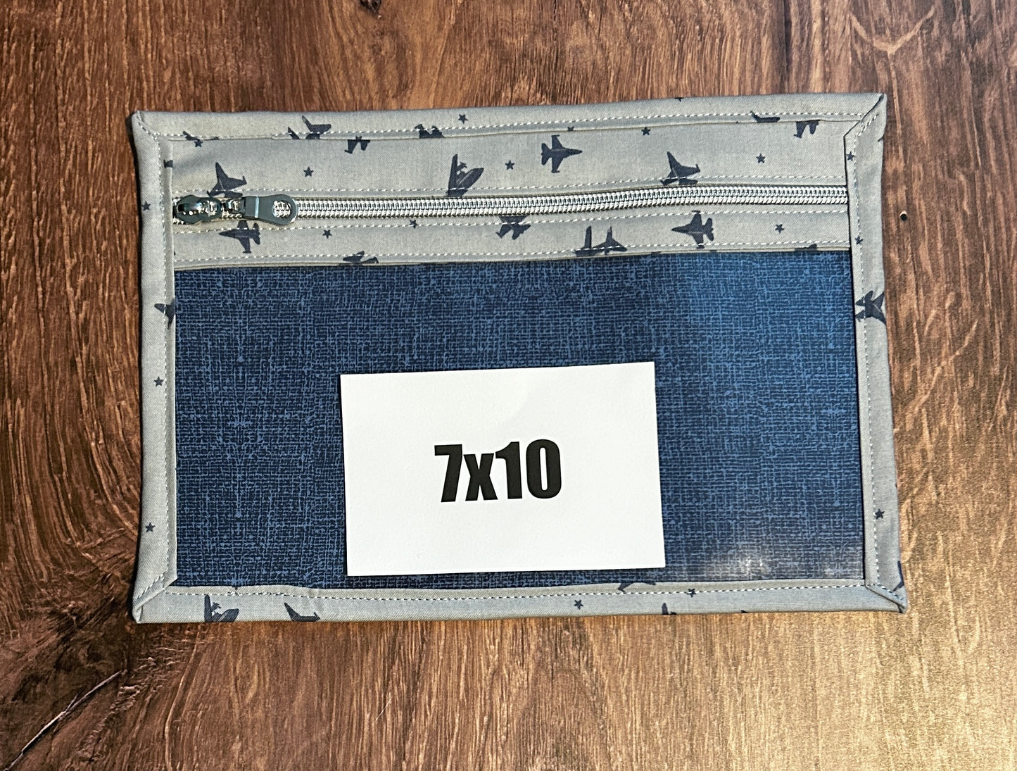 Vinyl Cross Stitch Project Bag - Project Bag - Knitting & Crochet Bag - Storage - Organizer - Airplane Project Bag - Notions