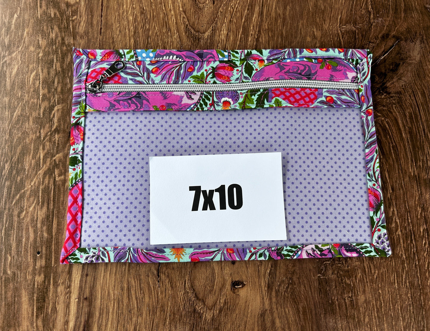 Vinyl Cross Stitch Project Bag - Embroidery bag - Project Bag - Knitting & Crochet Bag - Storage - Organizer - Notions - Dinosaur - Floral