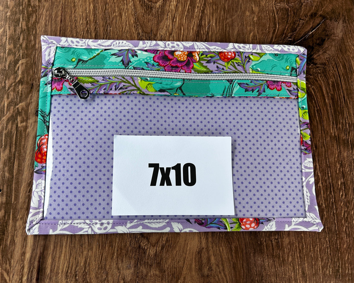 Vinyl Cross Stitch Project Bag - Embroidery bag - Project Bag - Knitting & Crochet Bag - Storage - Organizer - Notions - Dinosaur - Floral