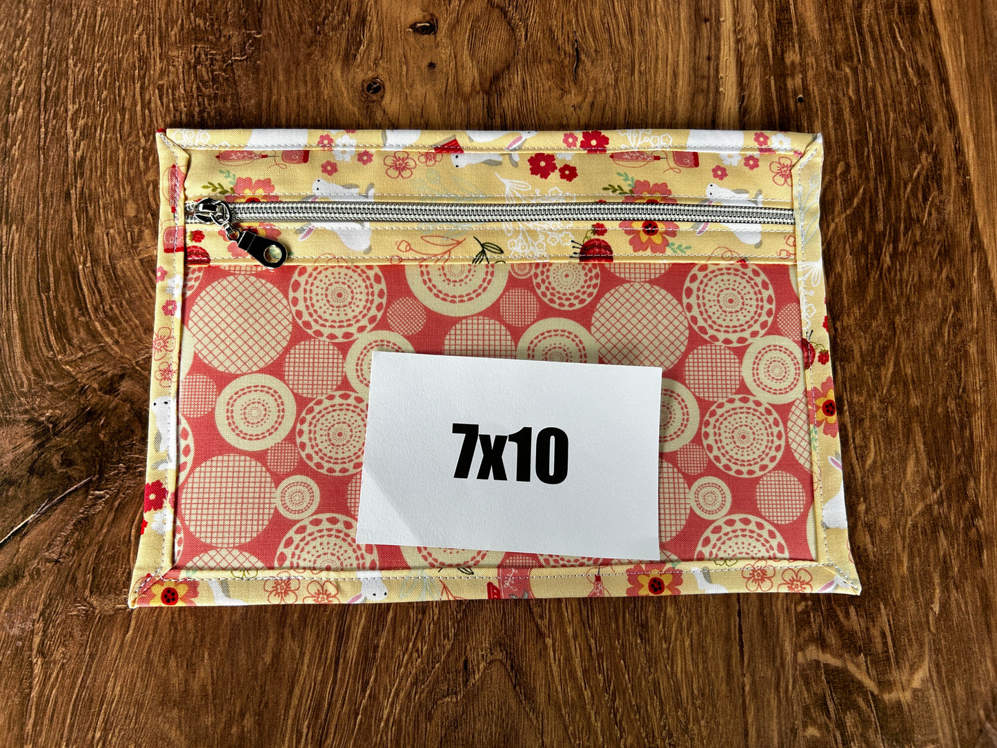 Vinyl Cross Stitch Project Bag - Embroidery Bag - Project Bag - Knitting & Crochet Bag - Organizer - Bunny Project Bag - Notions - Rabbit