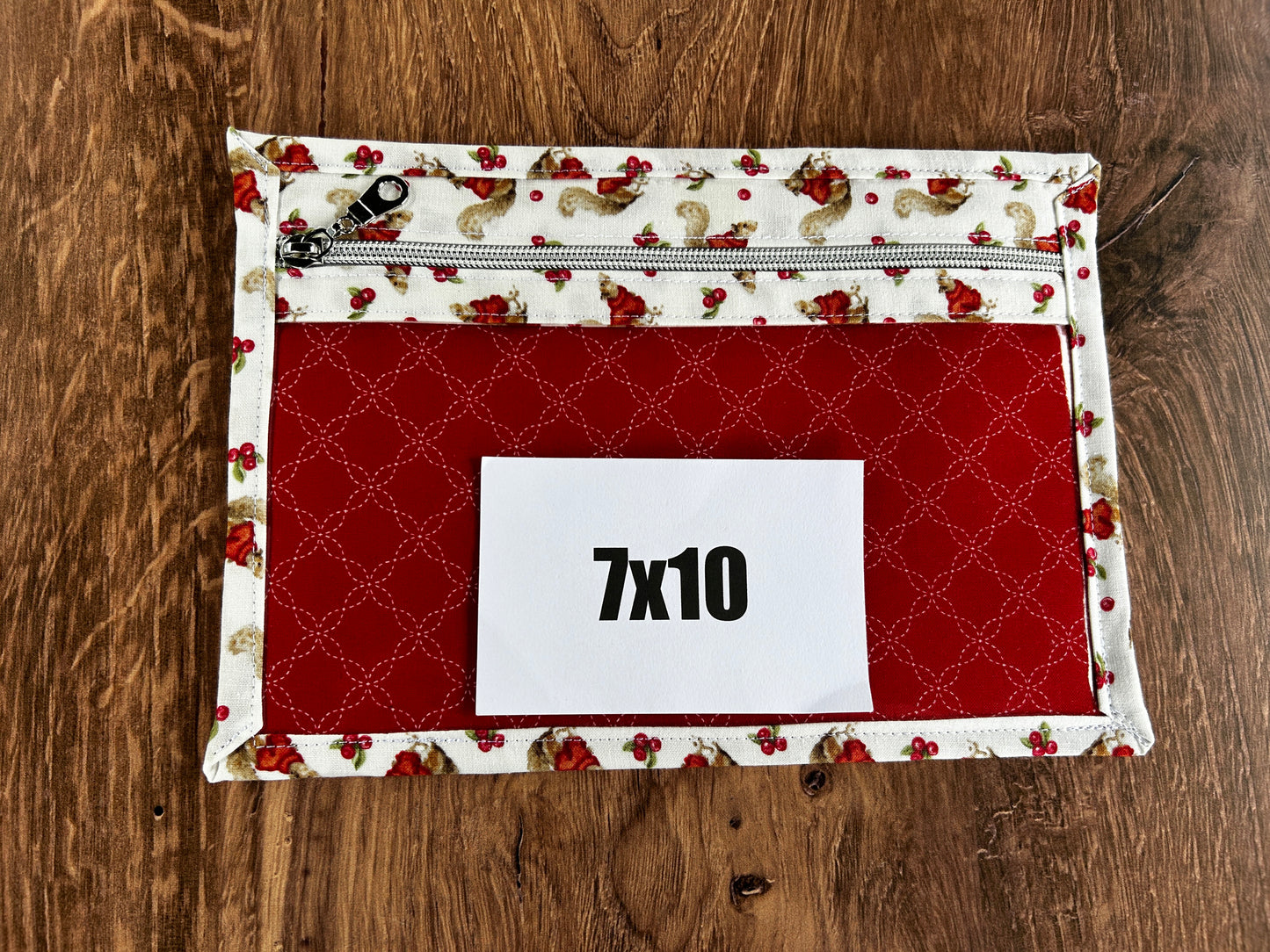 Vinyl Cross Stitch Project Bag - Embroidery bag - Project Bag - Knitting & Crochet Bag - Storage - Organizer - Squirrel Project Bag Notions