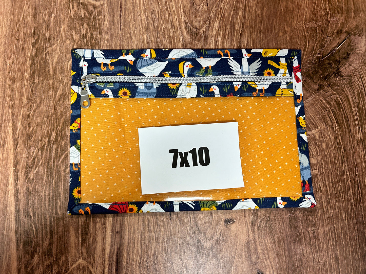 Vinyl Cross Stitch Project Bag - Project Bag - Knitting & Crochet Bag - Storage - Organizer - Geese Project Bag - Notions