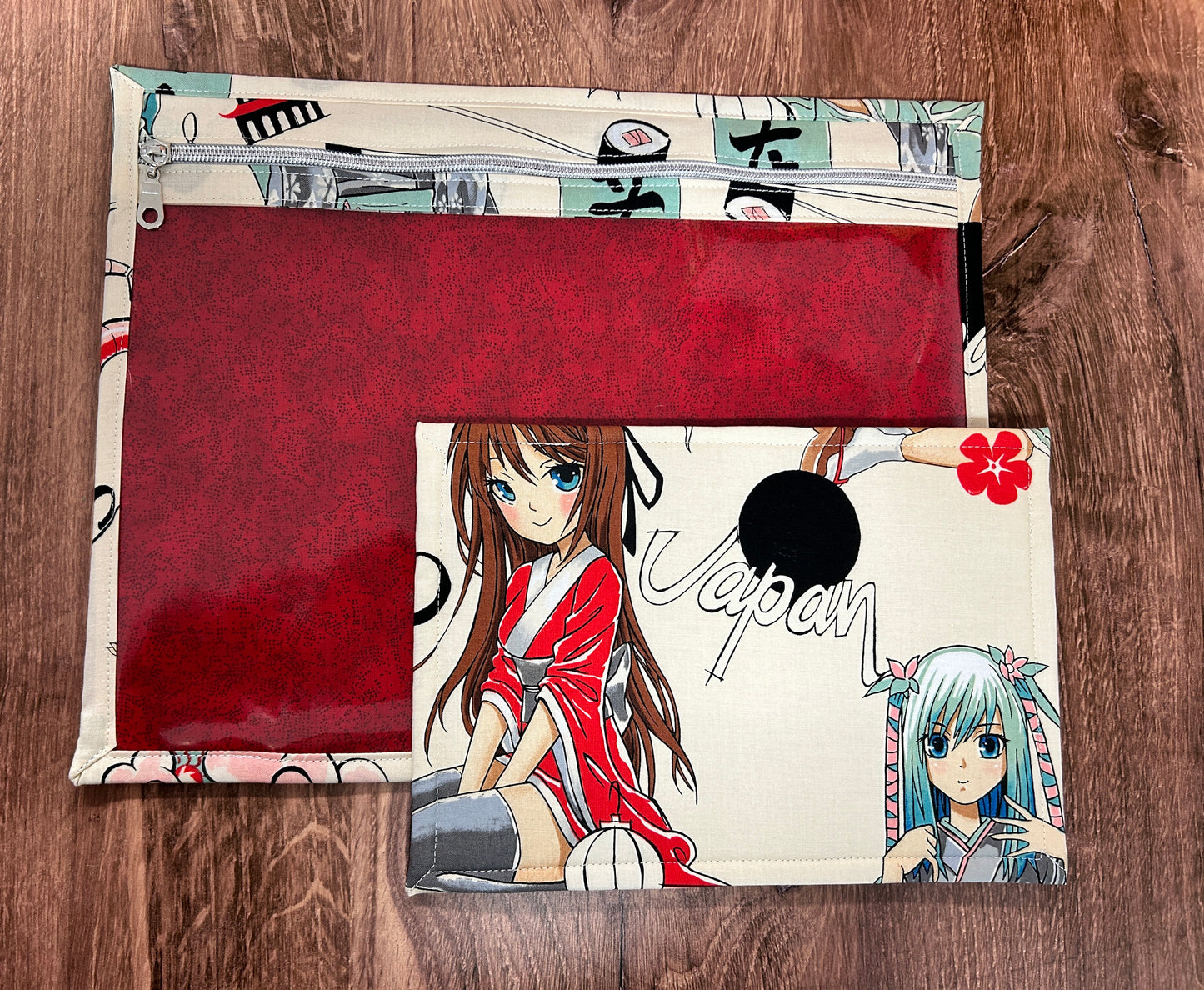 Vinyl Cross Stitch Project Bag - Embroidery Bag - Project Bag - Knitting & Crochet Bag - Organizer - Anime Project Bag - Notions - Tokyo