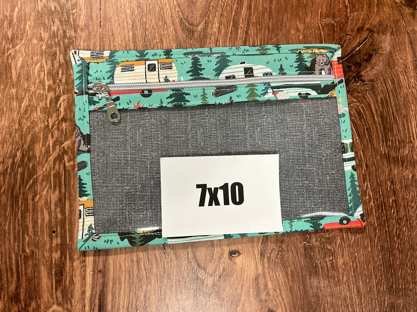 Vinyl Cross Stitch Project Bag - Embroidery Bag - Project Bag - Knitting & Crochet Bag - Organizer - Camping Project Bag - Notions - Bear