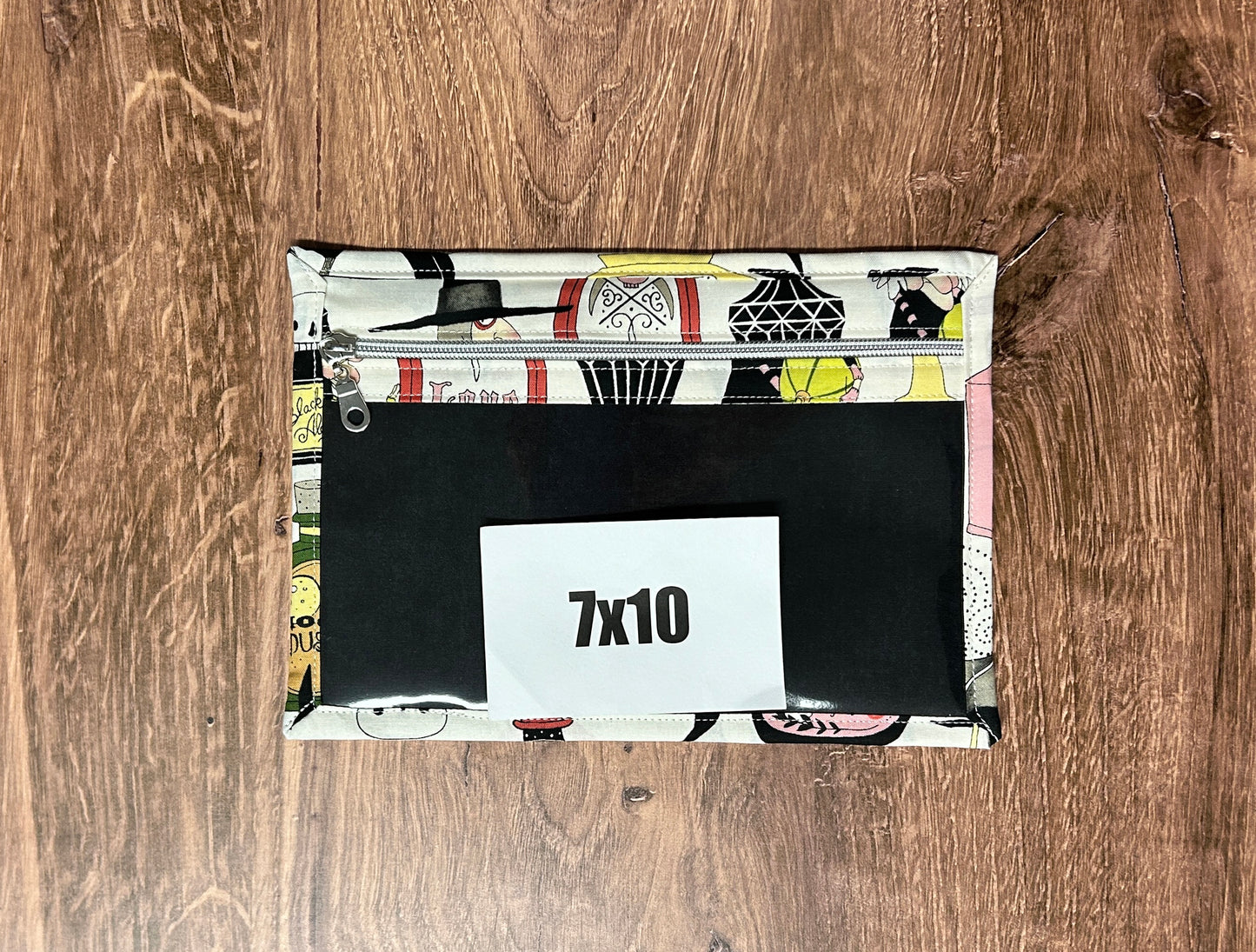 Vinyl Cross Stitch Project Bag - Embroidery Bag - Project Bag - Knitting & Crochet Bag - Organizer - Halloween Project Bag - Notions - Witch